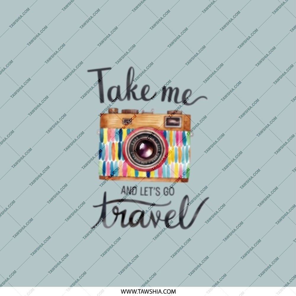 Travel Pocket Mirror, Camera Art Gift, Wanderlust Mirror, Take Me Travel Pocket Mirror, Photography Lover Gift, Cute Mirror - Tawshia