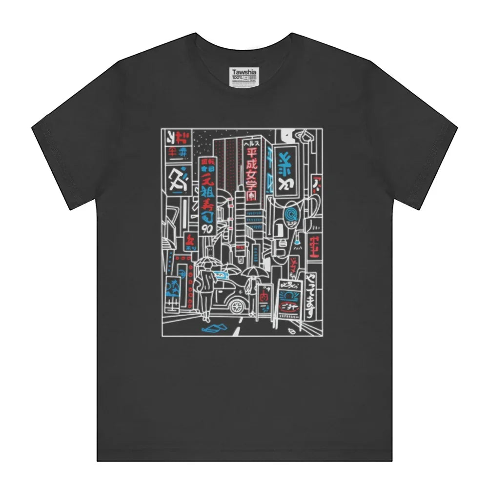 Graphic Downtown City Scene Black T-Shirt product type