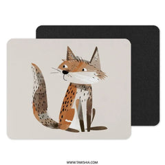 Cute Fox Mouse Pad, Animal Illustration Mousepad, Cartoon Fox Desk Accessory, Unique Gift for Her, Office Decor, Animal Lover Gift - Tawshia