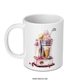 Ice Cream Machine Mug, Funny Mug, Unique Coffee Mug, Dessert Lover Gift, Whimsical Mug, Novelty Mug, Colorful Mug, Gift Idea - Tawshia