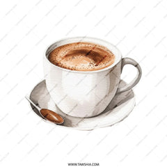 Coffee Cup Tote Bag, Watercolor Design, Cafe Lover Gift, Trendy Tote, Everyday Bag, Unique Gift Idea, Stylish Tote Bag - Tawshia