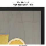 Lemon Still Life Wall Art, Fruit Print, Kitchen Decor, Citrus Art, Minimalist Design, Modern Wall Art, Bar Art Print, Lemonade Painting - Tawshia