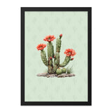 Cactus Blossom Framed Wall Art, Desert Bloom Decor, Southwest Art Print, Floral Cactus Picture, Botanical Wall Decor, Home Decor, Nature Art - Tawshia