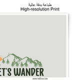 Wanderlust Photographic Prints, Weak Wifi Art, Mountain Decor, Travel Prints, Adventure Wall Art, Inspirational Quote Print - Tawshia