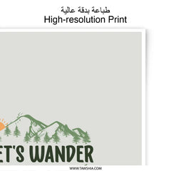 Wanderlust Photographic Prints, Weak Wifi Art, Mountain Decor, Travel Prints, Adventure Wall Art, Inspirational Quote Print - Tawshia