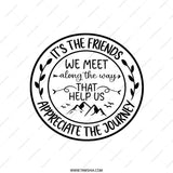 Friends Pillow, Friendship Decor, Journey Pillow, Decorative Throw Pillow, Gift for Friend, Motivational Pillow, Inspirational Pillow - Tawshia