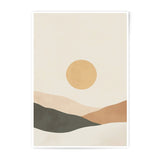 Minimalist Landscape Photographic Print, Desert Sun Art, Earth Tone Wall Decor, Abstract Mountain Photo, Modern Art Print, Home Decor - Tawshia