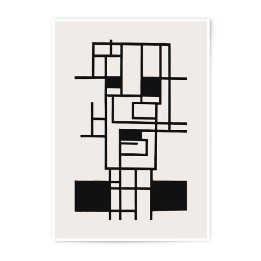 Abstract Face Photographic Print, Minimalist Portrait Art Print, Modern Wall Decor, Geometric Face Printable Art, Contemporary Home Decor - Tawshia