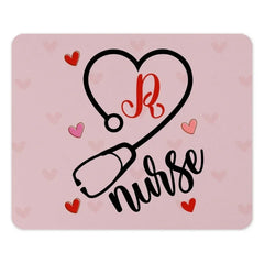 Nurse MousePad, Heart Stethoscope Mouse Pad, Nurse Gift, Medical Mousepad, RN Mousepad, Nurse Appreciation, Pink Heart Mouse Pad - Tawshia