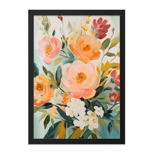 Floral Wall Art, Botanical Print, Flower Painting, Floral Art Print, Modern Wall Decor, Flower Bouquet Art, Living Room Decor - Tawshia