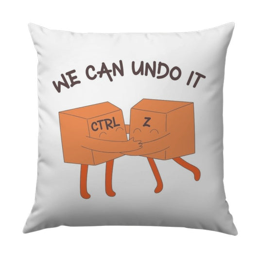 Ctrl Z Pillow, Computer Humor Cushion, We Can Undo It, Programmer Gift, Techie Pillow, Office Decor, Funny Pillow, Keyboard Shortcut Pillow - Tawshia
