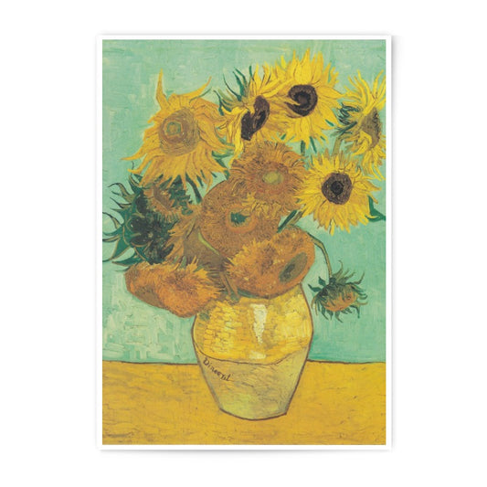 Sunflower Photographic Print, Van Gogh Art, Flower Print, Floral Wall Art, Kitchen Decor, Impressionism Painting, Still Life Artwork - Tawshia