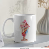 Ice Cream Sundae Mug, Sweet Treat Design, Dessert Lover Gift, Fun Kitchen Decor, Unique Coffee Mug, Foodie Gift, Ice Cream Art Mug - Tawshia