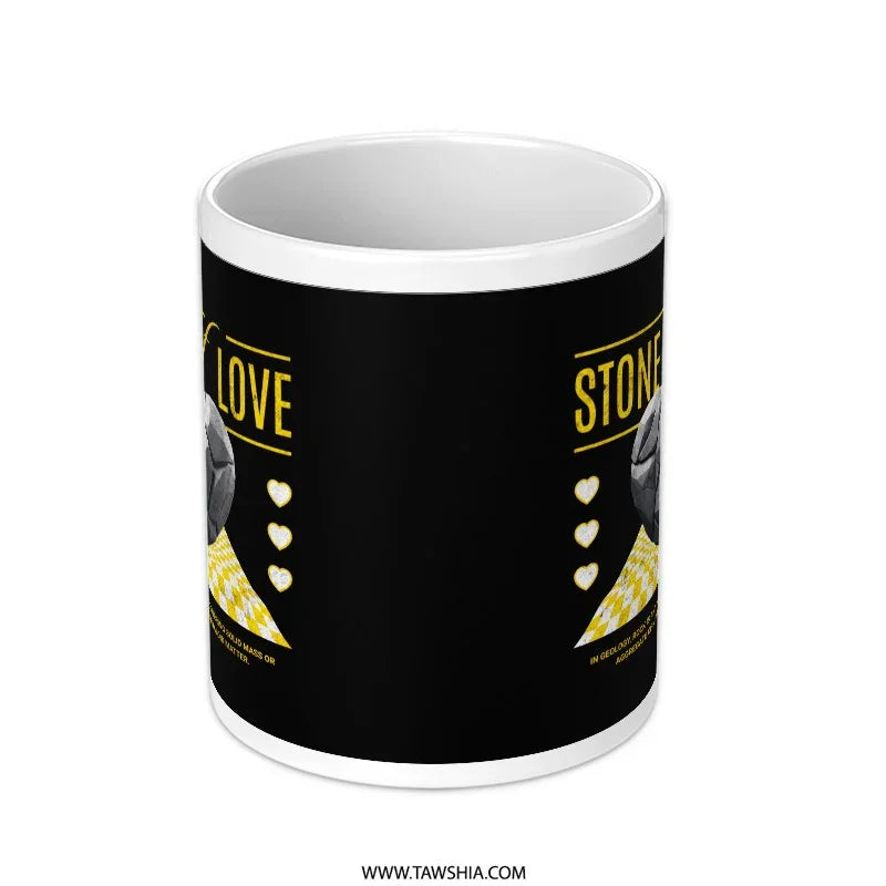 Stone Love Funny Graphic White Ceramic Mug product
