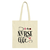 Nurse Life Tote Bag, Stethoscope Heartbeat Bag, Nurse Gift, Future Nurse Bag, Nursing School Tote, Medical Bag, Appreciation Bag - Tawshia