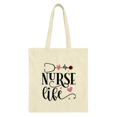 Nurse Life Tote Bag, Stethoscope Heartbeat Bag, Nurse Gift, Future Nurse Bag, Nursing School Tote, Medical Bag, Appreciation Bag - Tawshia