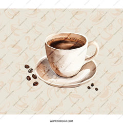 Coffee Cup BackPack, Coffee Lover Gift, Coffee Bean Print BackPack, Coffee Art BackPack, Stylish BackPack, School BackPack - Tawshia