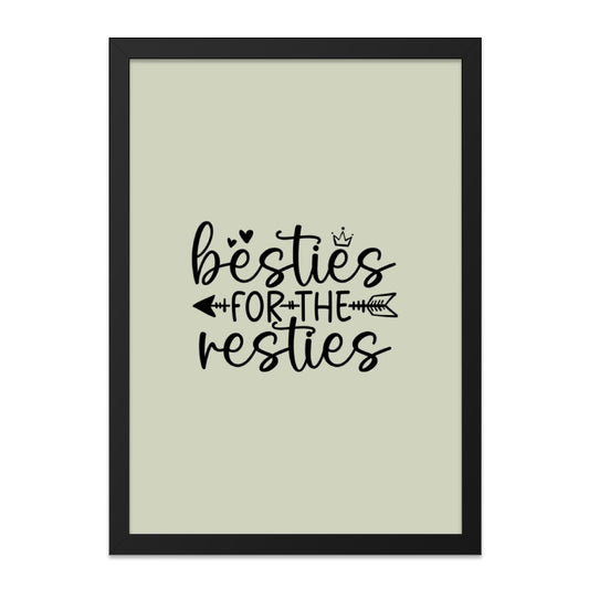 Besties Resties Wall Art, Friend Gift, Best Friend Decor, Funny Wall Art, Friendship Quote, Gift For Her, Sister Gift, Home Decor - Tawshia