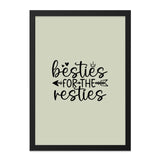 Besties Resties Wall Art, Friend Gift, Best Friend Decor, Funny Wall Art, Friendship Quote, Gift For Her, Sister Gift, Home Decor - Tawshia