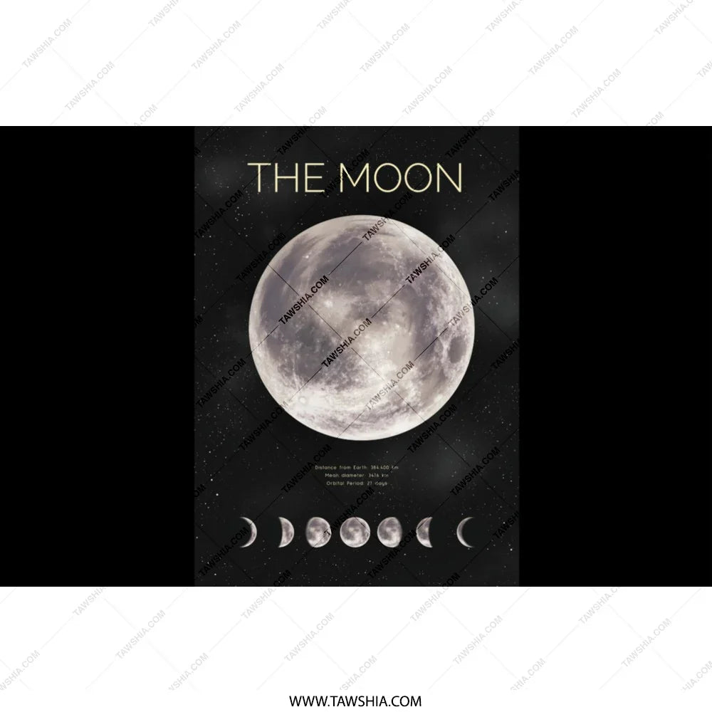 The Moon Phases Science Poster Wall Art product type