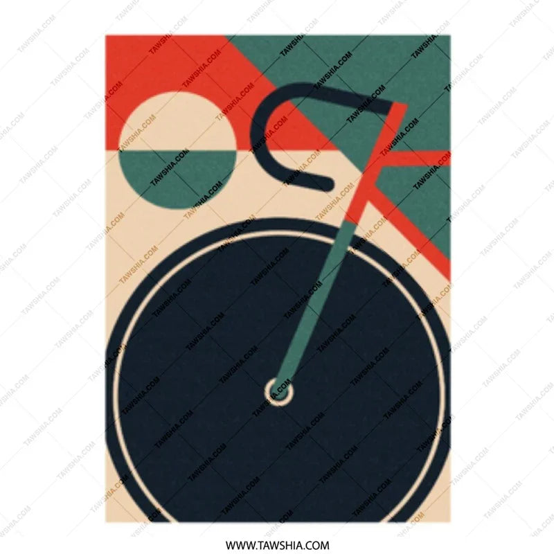 Abstract Geometric Art Print Bicycle Design product