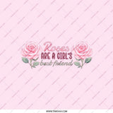 Roses are a Girl's Best Friend Pocket Mirror, Floral Compact Mirror, Pink Rose Pocket Mirror, Gift for Her, Cute Mirror, Women's Mirror - Tawshia
