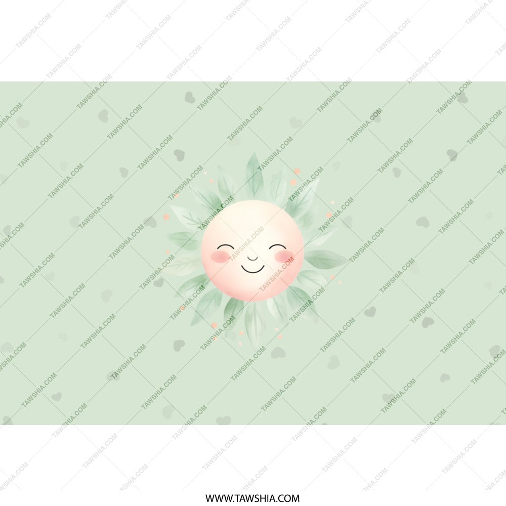 Smiling Sun Tumbler, Cute Sun Design Tumbler, Happy Face Tumbler, Pastel Green Tumbler, Kawaii Sun Tumbler, Gift Ideas - Tawshia