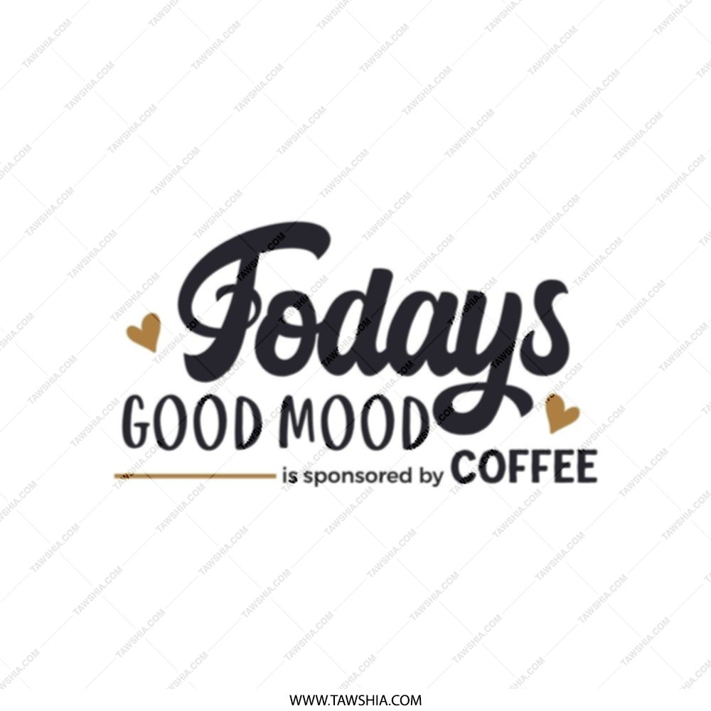Coffee Lover Tote Bag, Today's Good Mood, Coffee Sponsored Gift, Cute Coffee Design Tote, Everyday Tote, Coffee Addict Bag, Gift for Her - Tawshia