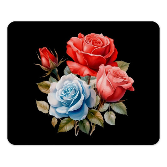 Floral Mouse Pad, Rose Bouquet Mousepad, Flower Lover Gift, Computer Accessory, Desk Decor, Artistic Mousepad, Office Gift - Tawshia