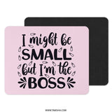 Small But The Boss Mouse Pad, Cute Boss Mousepad, Office Desk Decor, Pink Mousepad, Funny Mouse Pad, Gift for Coworker, Desk Accessories - Tawshia