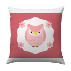 Pink Owl Pillow, Cute Bird Pillow, Floral Owl Decor, Nursery Pillow, Kids Room Decor, Owl Lover Gift, Home Decor Throw Pillow - Tawshia