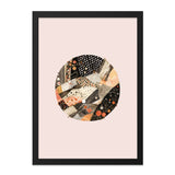 Abstract Circle Wall Art, Floral Pattern Print, Geometric Art, Contemporary Home Decor, Unique Wall Hanging - Tawshia