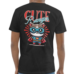 Cute Ranger Superhero Design on Black T-shirt product