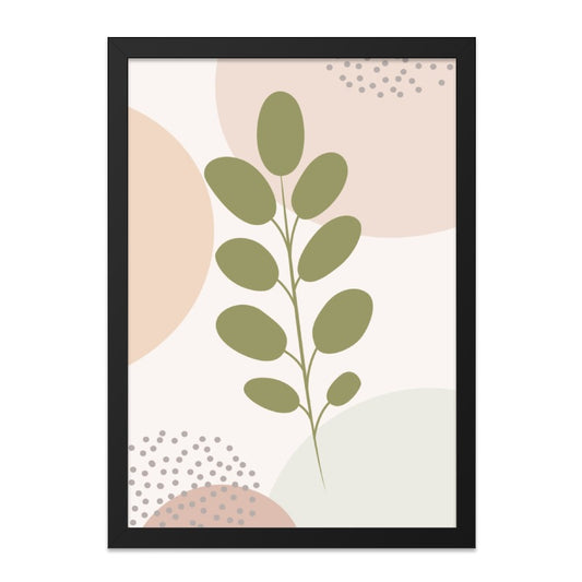 Minimalist Plant Wall Art, Botanical Print, Abstract Shapes Art, Modern Home Decor, Simple Art Print, Neutral Colors Art - Tawshia