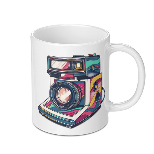Retro Camera Mug, Vintage Photo Mug, Photographer Gift, Colorful Design Mug, Novelty Coffee Mug, Unique Tea Cup, Gift for Photo Enthusiast - Tawshia