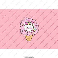 Kawaii Unicorn Tumbler, Cute Ice Cream Cone, Cartoon Unicorn, Pink Tumbler, Gift for Unicorn Lovers, Unique Cup, Stainless Steel Tumbler - Tawshia
