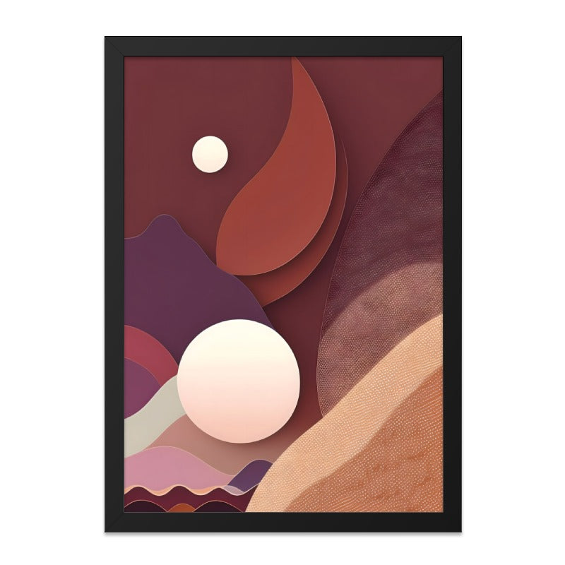 Abstract Landscape Wall Art, Modern Art Print, Geometric Shapes Poster, Minimalist Home Decor, Contemporary Artwork, Unique Wall Decor - Tawshia