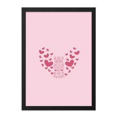 Heart Friendship Wall Art, Friends Forever Print, Cute Heart Decor, Friendship Quote Art, Pastel Pink Wall Decor, Gift for Best Friend - Tawshia