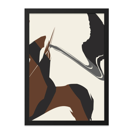 Abstract Art Wall Decor, Modern Painting Print, Minimalist Art, Contemporary Wall Art, Brown Black Gray Neutral Tone Artwork - Tawshia