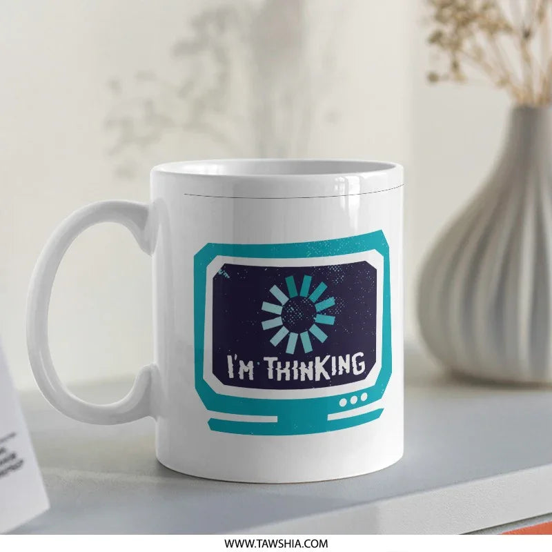 I'm Thinking Computer Screen Themed Mug product