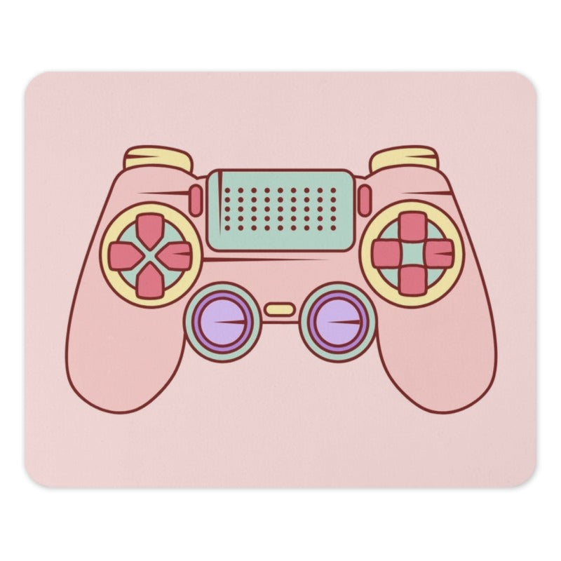 Gaming Mouse Pad, Pastel Controller Art, Gamer Desk Decor, Cute Computer Accessories, Fun Gift for Gamers, Game Lover Mousepad - Tawshia