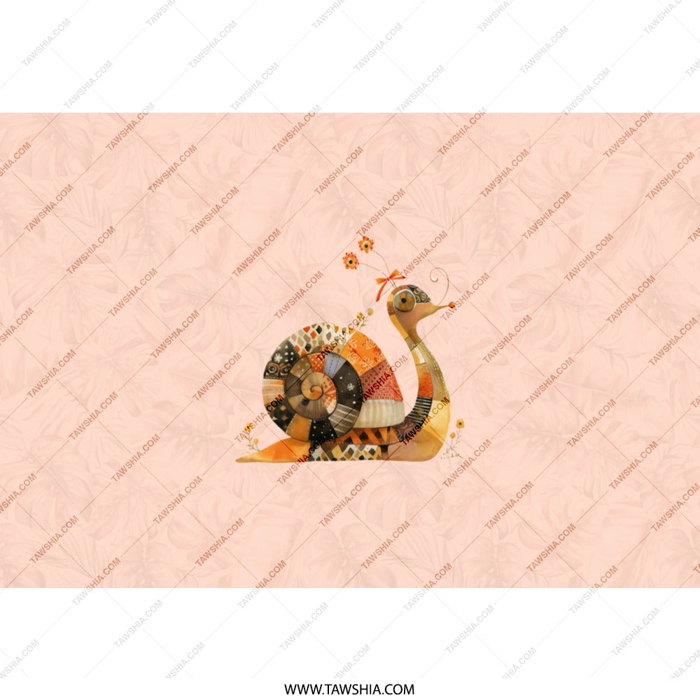 Cute Snail Tumbler, Patchwork Style, Fun Snail Design, Travel Mug, Gift Idea, Unique Tumbler, Everyday Tumbler, Coffee Tumbler - Tawshia