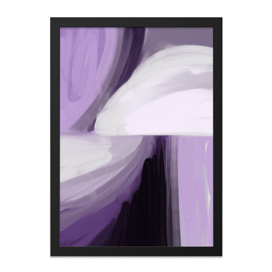 Abstract Art Wall Decor, Purple and White Painting, Modern Art Print, Contemporary Wall Art, Home Decor Art - Tawshia