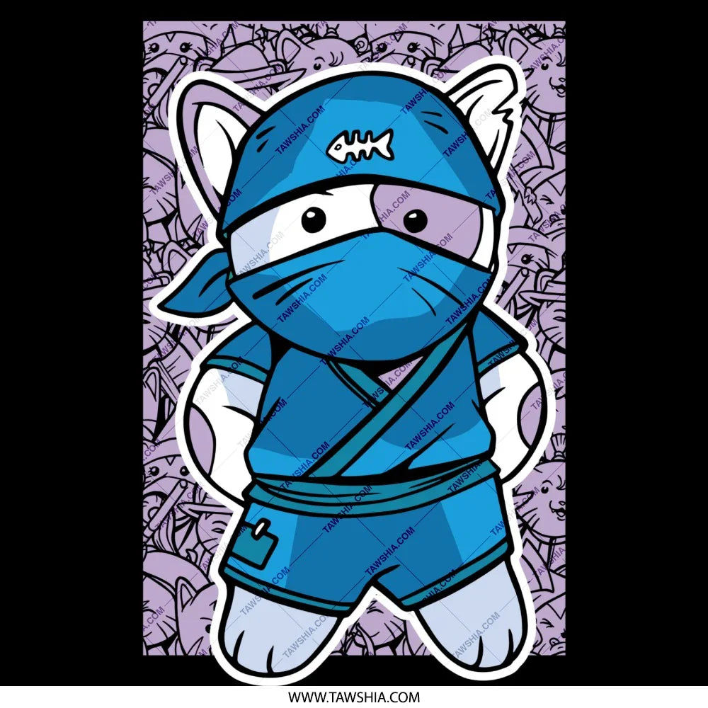 Ninja Cat Graphic Design For Adorable Product