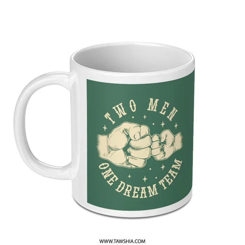 Two Men One Dream Team Fist Bump Mug product type