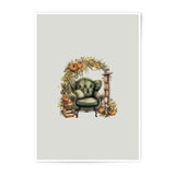 Autumn Reading Photographic Prints, Cozy Home Decor, Fall Illustration, Pumpkin Season Art, Book Lover Gift, Wingback Chair Prints - Tawshia