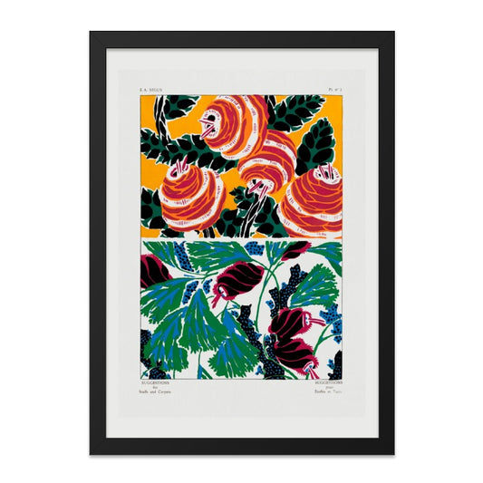 Vintage Floral Wall Art, Art Deco Print, E A Seguy, Floral Pattern Artwork, Botanical Wall Decor, Colorful Floral Illustration - Tawshia