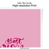 Best Mom Ever Photographic Prints, Mother's Day Art, Pink Typography Prints, Mother Appreciation Gift, Trendy Wall Decor - Tawshia