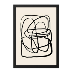 Abstract Line Art Wall Decor, Minimalist Print, Modern Art Poster, Neutral Wall Art, Contemporary Design, Home Decor, Framed Wall Art - Tawshia