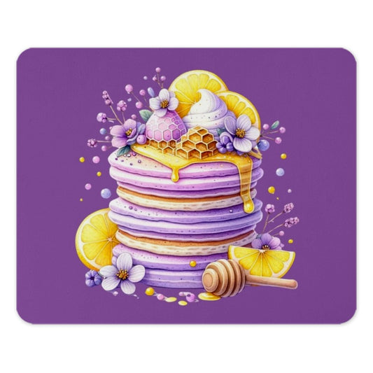 Purple Pancake Mouse Pad, Honeycomb Office Decor, Floral Desk Mat, Lemon Slice Computer Accessory, Cute Desk Gift, Unique Mousepad - Tawshia